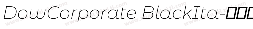 DowCorporate BlackIta字体转换